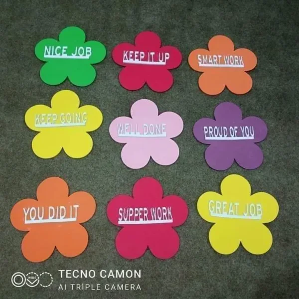 9 Majic Words Flowers ( Ruber foamic Montessori system)