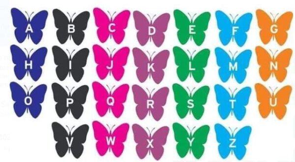 Colorful Butterfly Alphabet Set