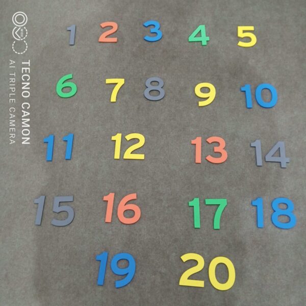 Counting Set (1 to 20) Montessori Rubber Foam