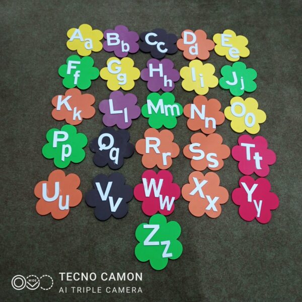 flower-shaped ABC Montessori materials