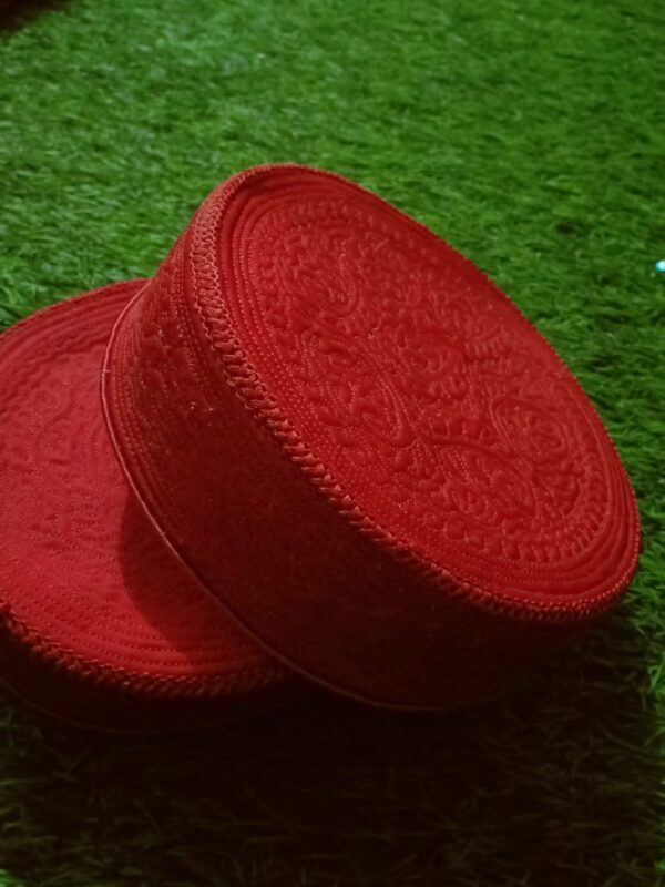 Traditional Red Topi: A Symbol of Craftsmanship and Cultural Pride - Image 2