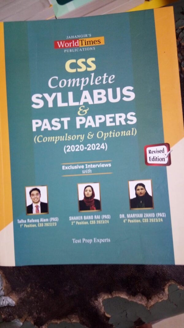 CSS Complete Syllabus and Past Papers ( World times) Latest and updated Edition