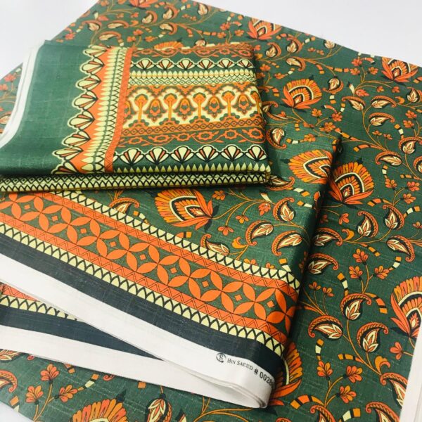 Binsead slub khadar 3PCs printed collection - Image 2