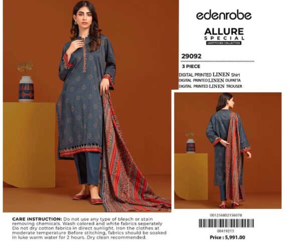 Linen  printed collection 3PCs Edenrobe brand