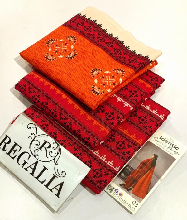 REGALIA 100% Original Khaddar Printed 3-Pieces Collection