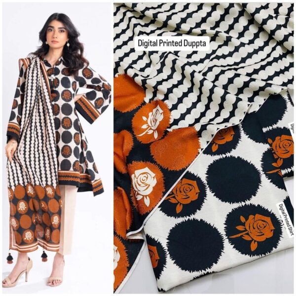 KARANDI Winter Collection-Brand Baroque– Digital Printed Ensemble
