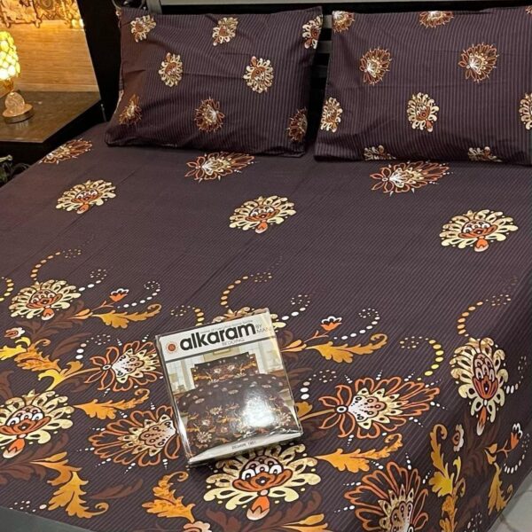 Gift Pack Bedsheet Alkaram / Gul Ahmad / Khaadi (Full Printed 3pc)