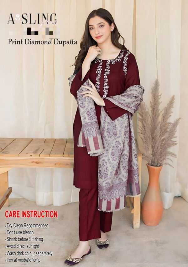 Embroidery Airjet Dhanak  By AISLING Winter Collection